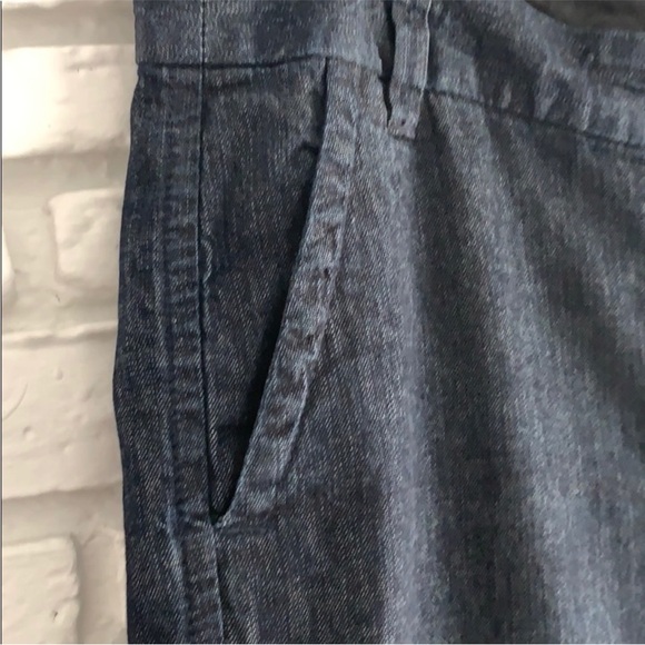 J.Crew Favorite Fit Wide Leg Chambray Trouser Pants Blue Size 8 Work Career - Picture 4 of 15